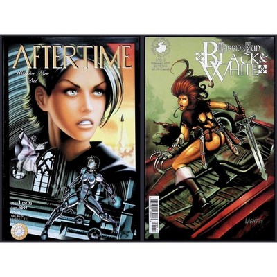 Antarctic Press Comic Lot Warrior Nun Aftertime & Black White #1 2x Lot