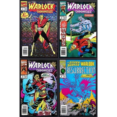 Marvel Comics Warlock Chronicles Lot of 4 Comic Books Silver Surfer Newsstand