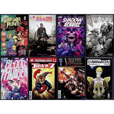 Mixed Indie 8x Comic Book Lot Gunpowder Prophets Shadow Service Cyberarchy #1