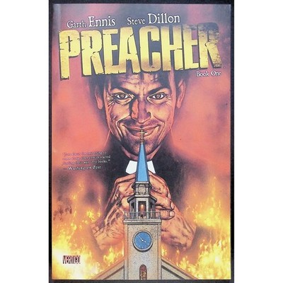 Preacher Book One Garth Ennis Steve Dillon Vertigo Graphic Novel Comic