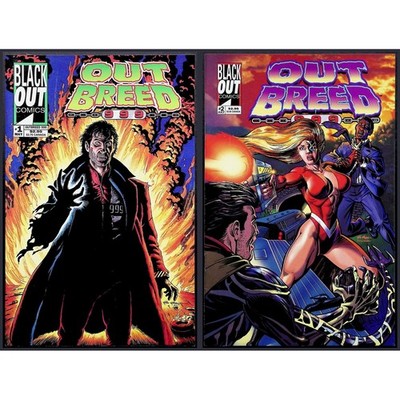 Outbreed 999 #1-2 Lot Black Out Comics 1995 Independent Sci-Fi Action