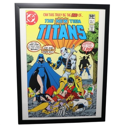 The New Teen Titans #2 Framed 12x16 Deathstroke Cover Art by Pérez | DC Comics