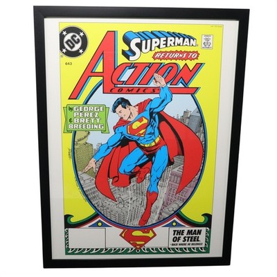 Action Comics #643 Framed 12x16 Superman Cover Art by George Pérez | DC Comics