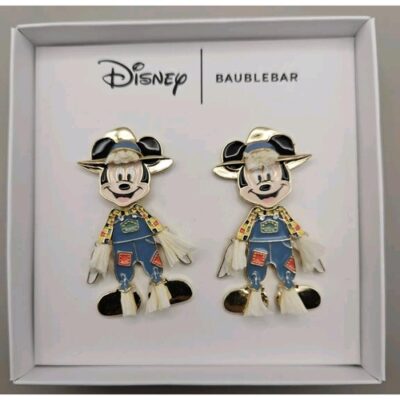 Disney x Baublebar Mickey Mouse Scarecrow Halloween Dangle Earrings Fall