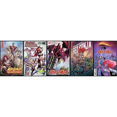 Red Sonja #1 12 Invincible 1 Superpowers 5 Age of Chaos Dynamite 5x Lot