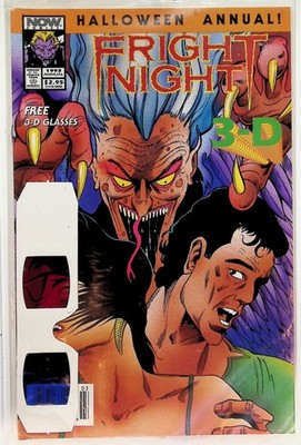 Vintage 1993 Fright Night Halloween Annual Comic 3-D NOW Comics with 3D Glasses