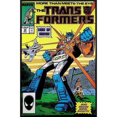 The Transformers Marvel Comic Book #34 Man of Iron Marvel 1985