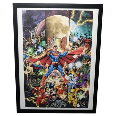 DC Universe Heroes Framed 12x16 Superman Poster Art by George Pérez | DC Comics