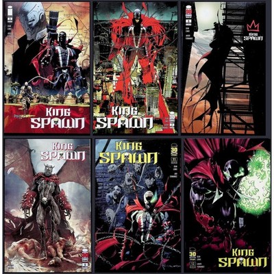 King Spawn 7x Comic Lot Image Comic McFarlane Variant B&W #5 7 8 9 11 12 Image