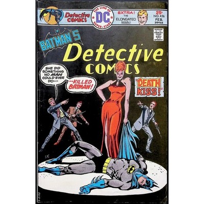 DC Comics Comic Book Detective Comics #456 1976 Death Kiss Ernie Chan VF