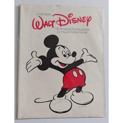 Walt Disney Film Program 50th Anniversary Lincoln Center 1973 Mickey Mouse