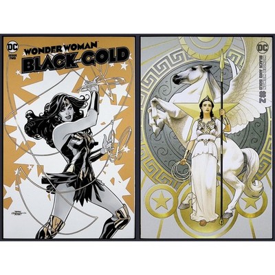 Wonder Woman Black and Gold 2X Comic Lot #2A 2B Middleton Variant DC