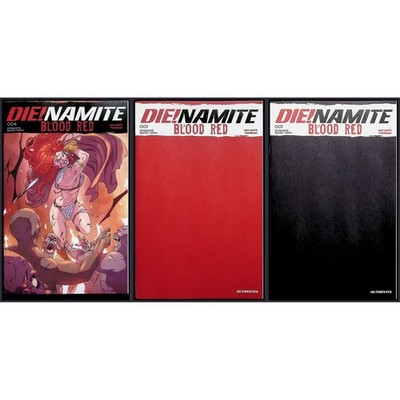 Dynamite Comic Lot #1 4 Die!namite Blood Red Sonja Blank Sketch Covers