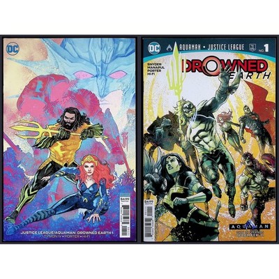 DC Comics Comic #1 Justice League Aquaman Drowned Earth Variant Lot 2018