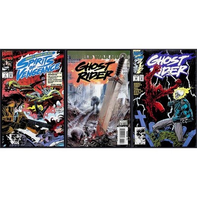 Ghost Rider / Blaze: Spirits of Vengeance 3X Comic Lot #7A 13A 34A Marvel Comics
