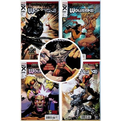 Marvel Comic Lot Wolverine #46-50 Sabretooth War Parts 6-10 Fall of X X-Men