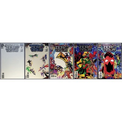 DC Comic Lot Zero Hour Crisis in Time #0-4 Set White Blank Variant 1994