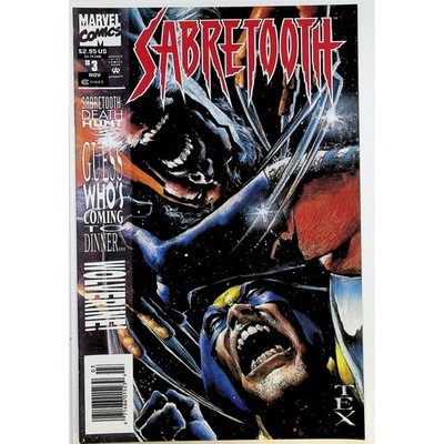 Marvel Comics Sabretooth #3 Newsstand Mark Texeira Wolverine Cover 1993