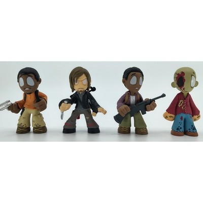 The Walking Dead Kidrobot Mini Figure Lot of 4 - Daryl Bob Noah Walker