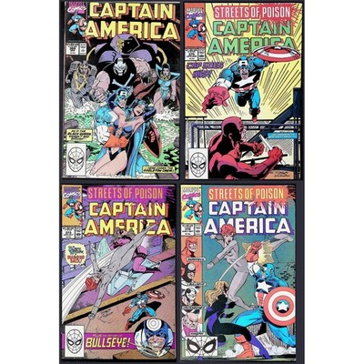 Captain America 4X Comic Lot #369 373 375 376 Skeleton Crew Marvel