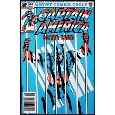 Captain America No. 260 Newsstand 1981 Marvel comic book Behind Bars