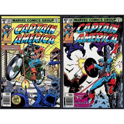 Captain America 2X Comic Lot #237 238 Death of Sharon Carter Newsstand Marvel