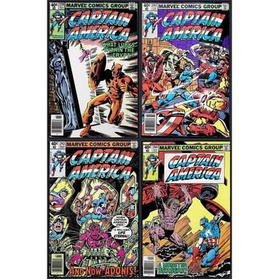 Captain America 4X Comic Lot #239 242 243 244 Newsstand Marvel