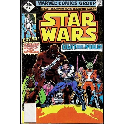 Marvel Comic Star Wars #8 Newsstand Luke Skywalker Jaxxon 1978 1st Cloud Riders