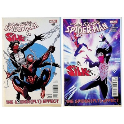 Marvel Comic Book The Amazing Spider-Man & Silk #1 #4 Spider (Fly) Effect Lot