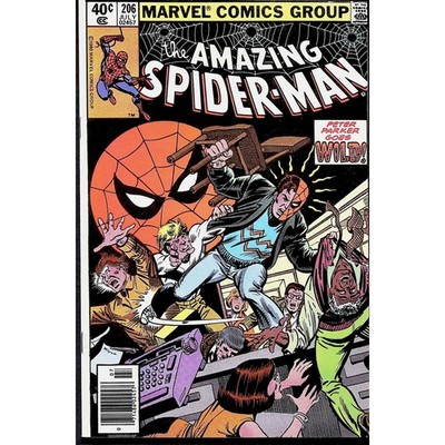 Amazing Spider-Man #206 Newsstand Marvel comic book 1980