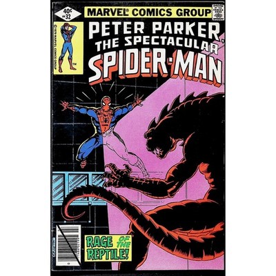 Spectacular Spider-Man #32 Newsstand 1st Iguana Marvel comic book 1979