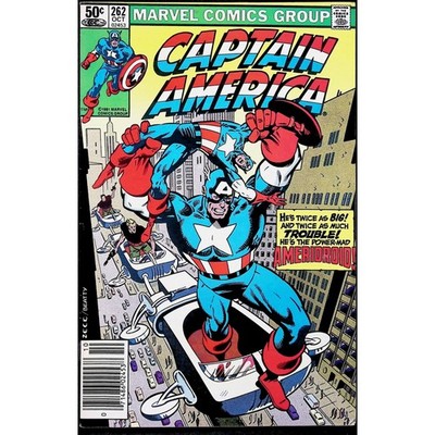 Captain America #262 Newsstand Marvel comic book Ameridroid 1981
