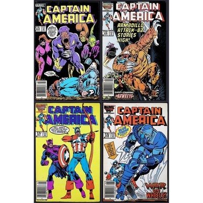 Captain America 4X Comic Lot #315 316 316 318 Newsstand Marvel Serpent Society