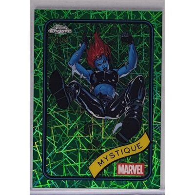 Topps Trading Card Mystique Hulk Green Laser Refractor #7 /99 X-Men