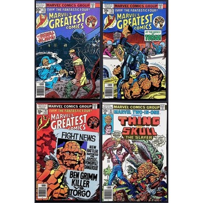Marvel Comic 4x Lot Marvel's Greatest #72 74 75 Marvel Two-In-One 35 Newsstand