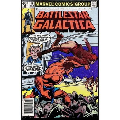 Battlestar Galactica #17 Newsstand Marvel Comic Book 1980 Cylons Glen Larson BSG