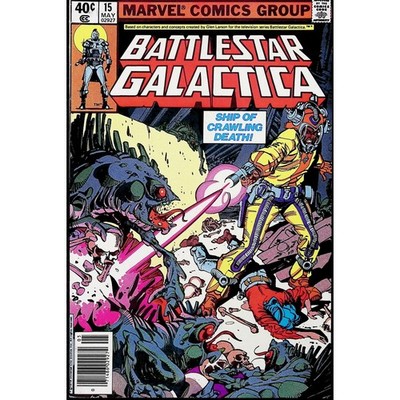 Marvel Comic Book Battlestar Galactica #15 Newsstand 1980 Glen Larson Bronze Age