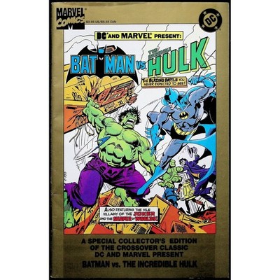 DC Marvel Comic Batman vs The Incredible Hulk #1 1995 Gold Border Reprint Joker