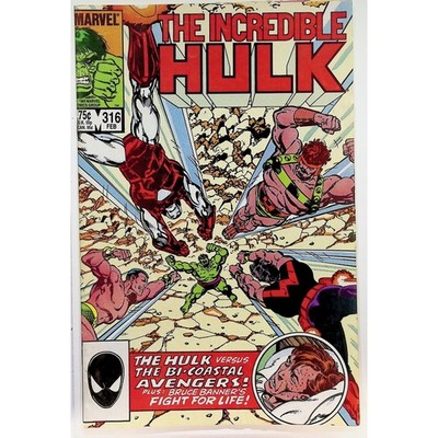 Marvel Comic Book Incredible Hulk #316 Hulk vs Avengers John Byrne 1986