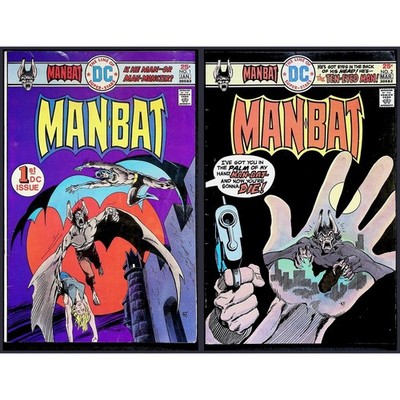 Man-Bat 2X Comic Lot #1 2 1st Issue Ten-Eyed Man Batman Steve Ditko Jim Aparo DC