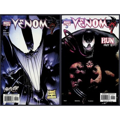 Venom 2X Comic Lot #5 7 Sam Kieth Covers Wolverine Shiver Run Part 2 Marvel