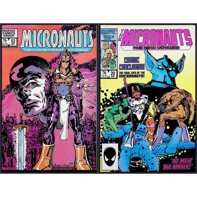 Micronauts 2X Comic Lot #52 20 Bill Sienkiewicz Bill Mantlo Copper Age Marvel