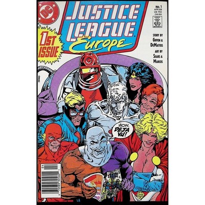 Justice League Europe #1 Newsstand DC Comic Book Woman, Flash, Metamorpho 1989