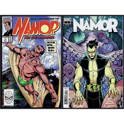 Namor Sub-Mariner 2X Comic Lot #1 1 1990 2024 Torque Incentive Variant Marvel