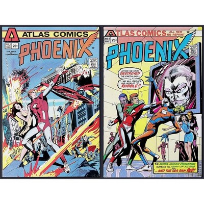 Phoenix 2X Comic Lot #1 2 1st App Origin Atlas Comics Dick Giordano 1975
