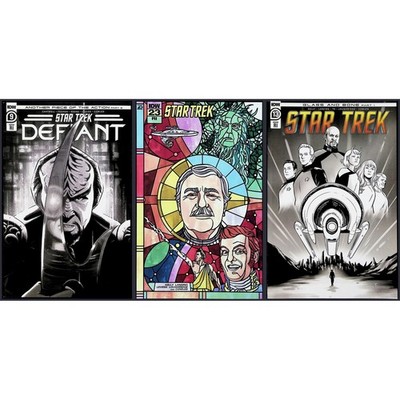 Star Trek 3X Comic Lot #9 23 13 Defiant RI B&W Incentive Variants Klingon IDW