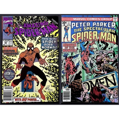 Amazing Spider-Man Spectacular 2X Tarantula Comic Lot #341 2 Newsstand Kraven