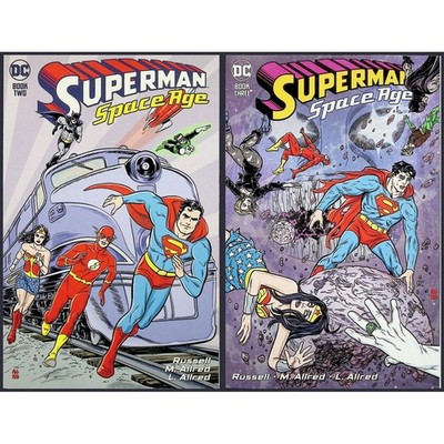 DC Comics Comic Lot Superman Space Age # 2 3 Michael Allred Justice League