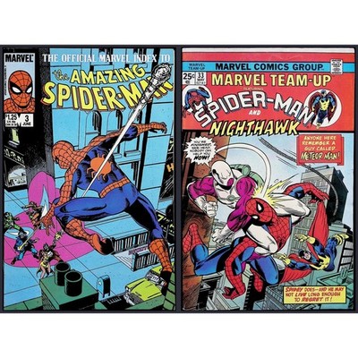 Amazing Spider-Man 2X Comic Lot #3 33 Index Marvel Team-Up Nighthawk Marvel