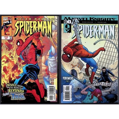 Spider-Man 2X Comic Lot #2 5 Peter Parker Marvel Knights Thor Marvel